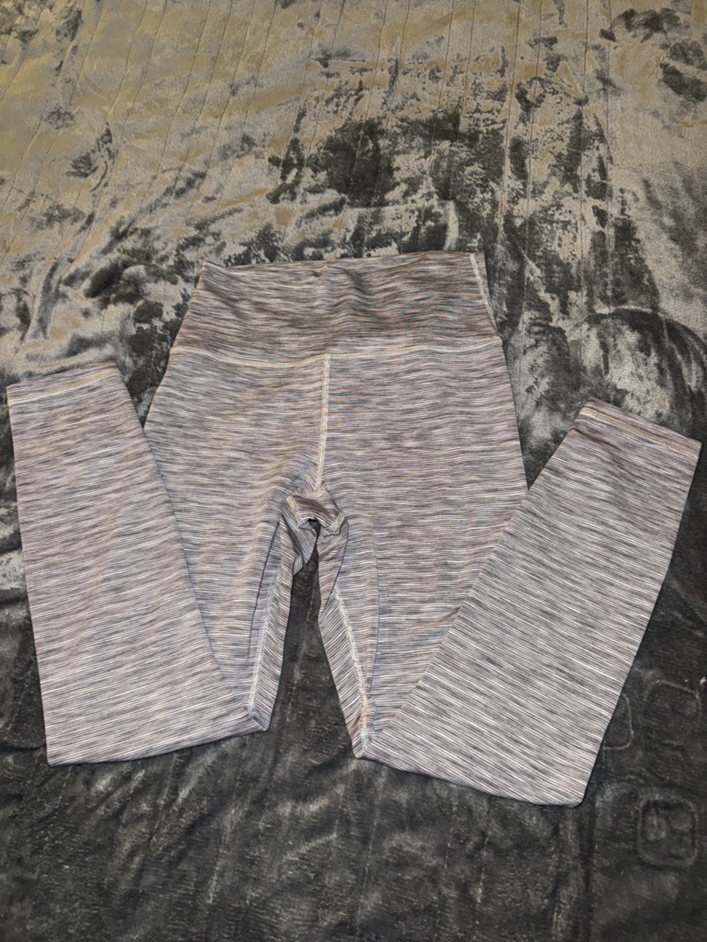 Athleta Transcend Heathered Grey Space-Dye Leggings